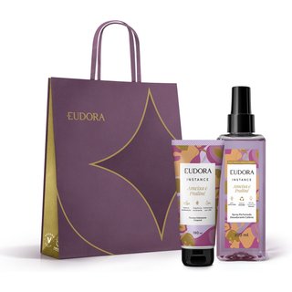 Combo Presente Instance Presente: Hidratante Corporal 180ml + Spray Perfumado Desodorante Colônia 200ml + Sacola