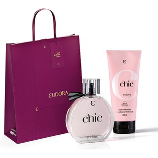 Combo Eudora Chic: Desodorante Colônia 95ml + Loção Desodorante Hidratante Corporal 200ml + Sacola Eudora
