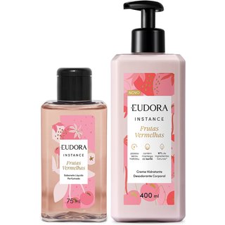Combo Instance Frutas Vermelhas: Sabonete Líquido 75ml + Creme Hidratante Desodorante Corporal 400ml