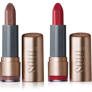 Combo SOUL Kiss Me Batom Bordô Look do Dia 3,7g + Batom Castanho Passarela 3,7g