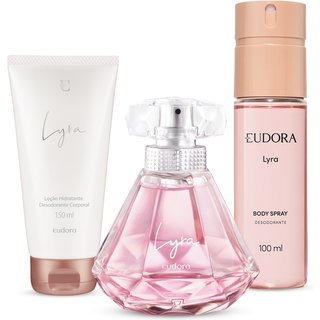 Combo Lyra: Desodorante Colônia 75ml + Body Spray 100ml + Loção Corporal 150ml
