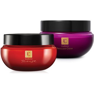 Combo Creme Hidratante Desodorante Corporal: Indulgent Cream 250g + Eudora Rouge 250g