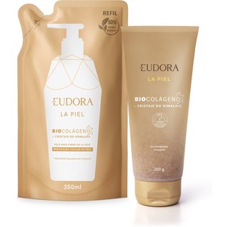 Combo La Piel Cristais do Himalaia: Gel Esfoliante Corporal 200g + Refil Hidratante Corporal 350ml
