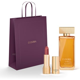 Combo Diva Suprema: Desodorante Colônia 100ml + Batom Cremoso Rose Diva 3,6g + Sacola Tamanho M