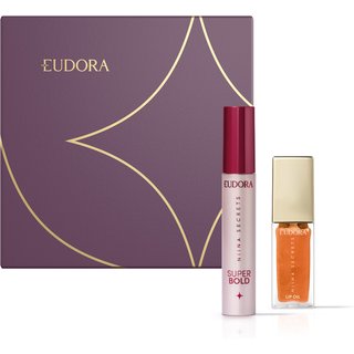 Combo Presente Niina Secrets: Lip Oil Shine 7ml + Máscara para Cílios 10g + Caixa P