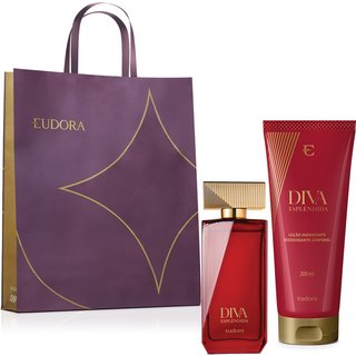 Combo Presente Diva Esplêndida: Desodorante Colônia 100ml + Hidratante Desodorante 200ml + Sacola