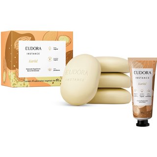Combo Instance Karité: Creme para Mãos 30g + Sabonete em Barra 4x80g