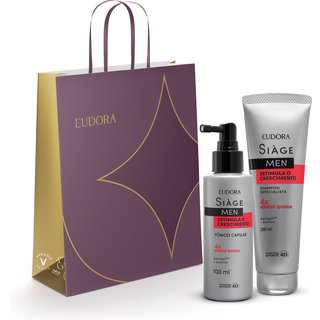 Combo Siàge Estimula o Crescimento Men Presente: Tônico Capilar 100ml + Shampoo 250ml + Sacola