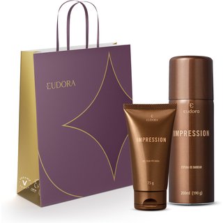 Combo Impression Barba presente: Gel Creme pós Barba 75g + Espuma para Barbear 200ml + Sacola