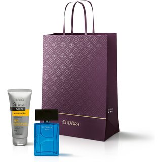 Combo Eudora H Marine: Desodorante Colônia 100ml + Gel Capilar Siàge Model Men 150g + Sacola