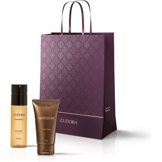 Combo Presente Natal Impression: Desodorante Body Spray 100ml + Gel Pós Barba 75g + Sacola