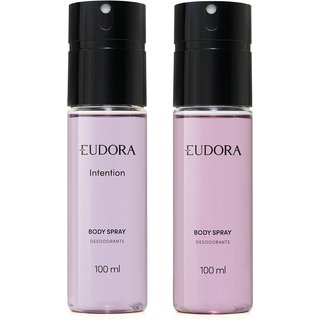 Combo Eudora: Desodorante Body Spray Intention 100ml + Desodorante Body Spray Eudora 100ml