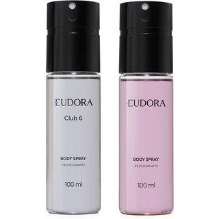 Combo Eudora: Desodorante Body Spray Club 6 100ml + Desodorante Body Spray Eudora 100ml