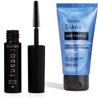 Combo Máscara De Cílios Soul Turbo 5g + Máscara Capilar Siàge Hair-Plastia 50ml