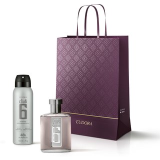 Combo Presente Club 6: Desodorante Colônia 95ml + Desodorante Antitranspirante Aerossol 75g + Sacola