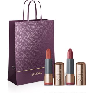 Combo SOUL Kiss Me: Batom Malva da Moda 3,7g + Batom Rosa Nude Veludo 3,7g + Sacola