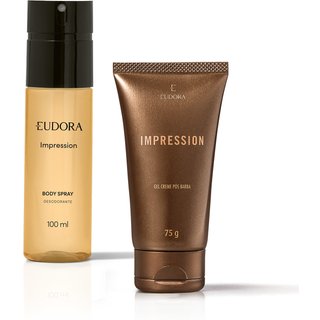 Combo Impression: Body Spray Desodorante 100ml + Gel Pós Barba 75g