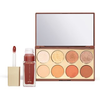 Combo Niina Secrets: Paleta De Sombras Neutrals 5,6g + Lip Oil Rosa Magnífica 7ml