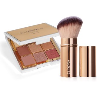 Combo Glam Metals: Paleta de Sombra 5,85g + Pincel Retrátil Multifuncional