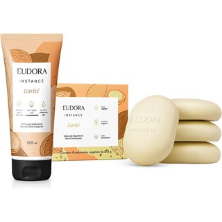 Combo Instance Karité: Sabonete Vegetal em Barra 4x80g + Manteiga Hidratante Corporal 180ml