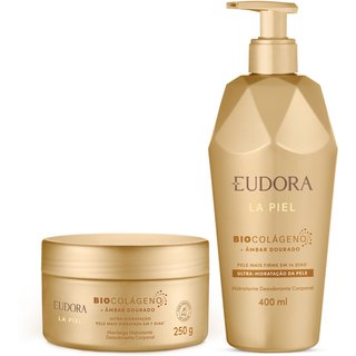 Combo La Piel Âmbar Dourado: Hidratante Corporal 400ml + Manteiga Corporal 250g