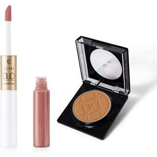 Combo Glam: em Pó Brown Fashioned 5g + Batom Líquido Rosado Essencial Duo Clinical 3,5g