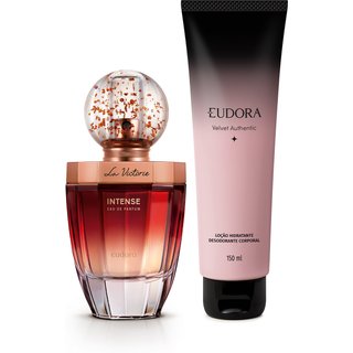 Combo La Victorie Intense Eau de Parfum 75ml + Loção Corporal Eudora Velvet Authentic 150ml
