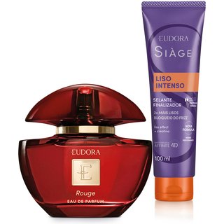 Combo Eudora Rouge Eau de Parfum 75ml + Leave-In Capilar Siàge Liso Intenso 100ml