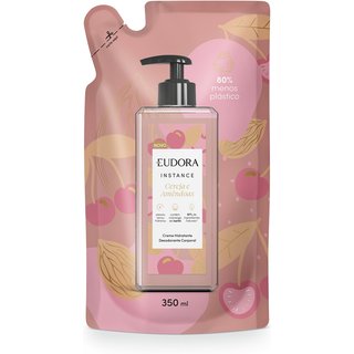 Eudora Instance Cereja e Amêndoas Refil - Creme Hidratante Desodorante Corporal 350ml