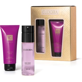 Kit Presente de Natal Eudora Edp: Creme Corporal 100ml + Body Spray 100ml