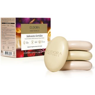 Sabonete Vegetal em Barra Perfumado Sortidos Instance Eudora 4x80g