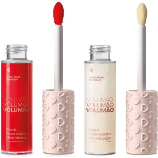 Combo Gloss Volumão Quem Disse, Berenice?: Gloss Labial Incolor 9,5 ml + Gloss Labial Vermelho 9,5ml