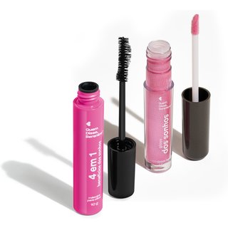 Combo Dos Sonhos: Máscara Para Cílios 4 Em 1 10g + Gloss Labial Rosadex 4ml