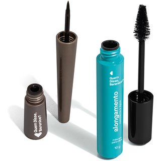 Combo Quem Disse, Berenice?:Delineador de Olhos Líquido Pretolino 2,5ml + Máscara Resistente à Água 10g