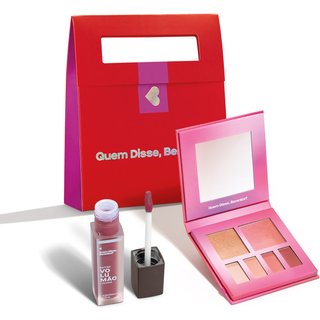 Combo Presente: Paleta de Maquiagem Multifuncional Roselelê 7g + Batom Líquido 5,5ml + Sacola P