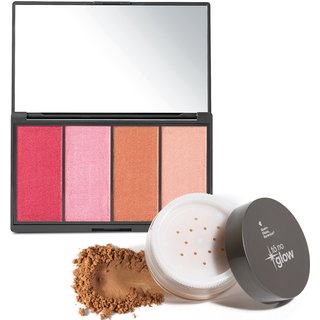 Combo Make Radiante Tô No Glow Quem Disse, Berenice?: Paleta de Maquiagem Multifuncional 14,2g + Pó Solto Translúcido Cor 3 9g