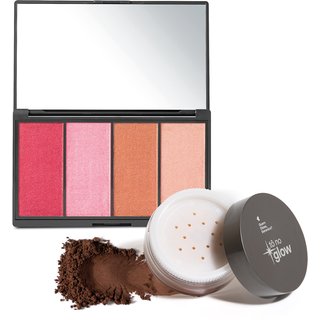 Combo Make Tô No Glow Quem Disse, Berenice?: Paleta de Maquiagem Multifuncional 14,2g + Pó Solto Translúcido Cor 5 9g
