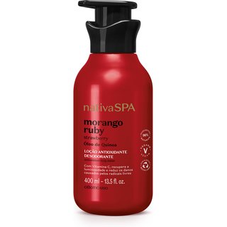 Loção Antioxidante Desodorante Corporal Nativa SPA Morango Ruby 400ml