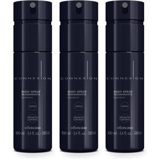 Combo Boticolletion Connexion: Body Spray Desodorante 100ml (3 unidades)