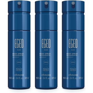 Combo Egeo Blue: Body Spray Desodorante 100ml (3 unidades)