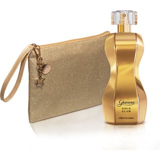 Combo Glamour Gold Glam: Desodorante Colônia 75ml + Nécessaire