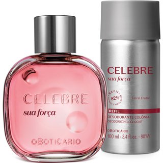 Combo Celebre Sua Força Feminino: Desodorante Colônia 100ml + Refil 100ml