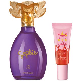 Combo Presente Petit Sophie: Colônia Infantil 100ml + Brilho Labial Morango 7,5ml