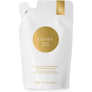Refil Creme Desodorante Hidratante Corporal Acetinado Elysée Blanc 200g