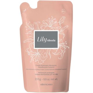 Refil Creme Acetinado Desodorante Hidratante Corporal Lily Absolu 250g