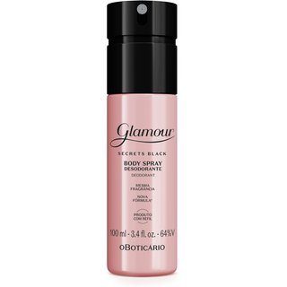 Body Spray Desodorante Glamour Secrets Black 100ml