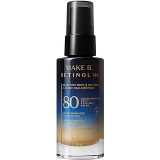 Base Líquida Cor 50 com FPS 80 Make B. Retinol H+ 26g