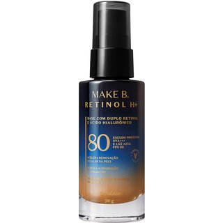Base Líquida Cor 60 com FPS 80 Make B. Retinol H+ 26g