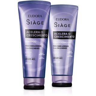 Combo Siàge Acelera o Crescimento: Shampoo 250ml + Condicionador 200ml