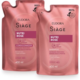 Combo Refil Siàge Nutri Rosé: Shampoo 400ml + Condicionador 400ml
